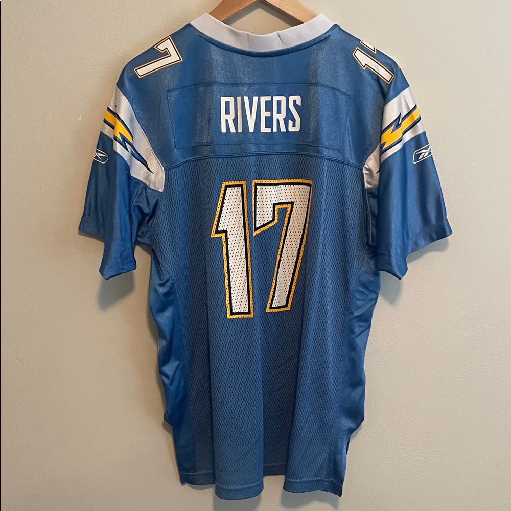 San Diego Chargers Authentic Reebok Blue and White Kids Jersey XL Philip Rivers